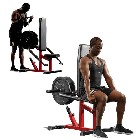 Plate Loadable Seated Dip Machine, Tricep Dip Machine with Cable Bar for Bicep Chest Training Tricep Press, Hold up to 400LBS