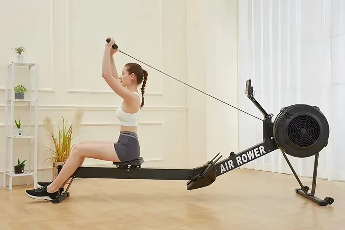 Seated Row Machine Dynamic Rowing Machine Indoor Air Rower Wind Resistance Rowing Machine