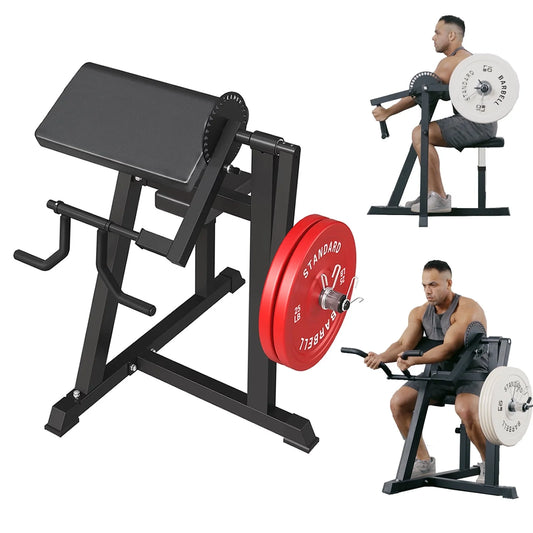 Bicep Curl and Tricep Press Extension Machine , Adjustable Seat, 2 in 1 Preacher Curl Machine with Isolation Training for Home Gym Workout Station